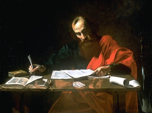 old white man writing illustration