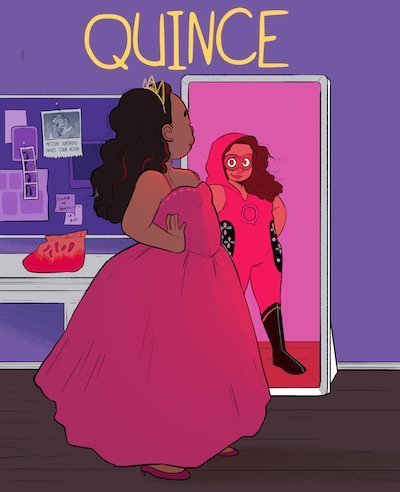 Quince looks in mirror