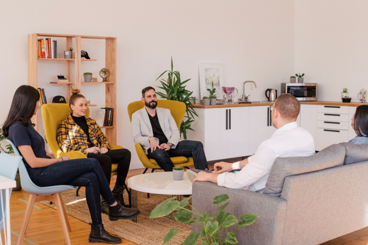 people sitting in a circle
